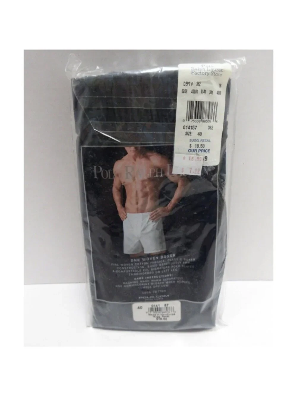 Polo Ralph Lauren Underwear 40 Boxer Plaid Woven Cotton Deadstock